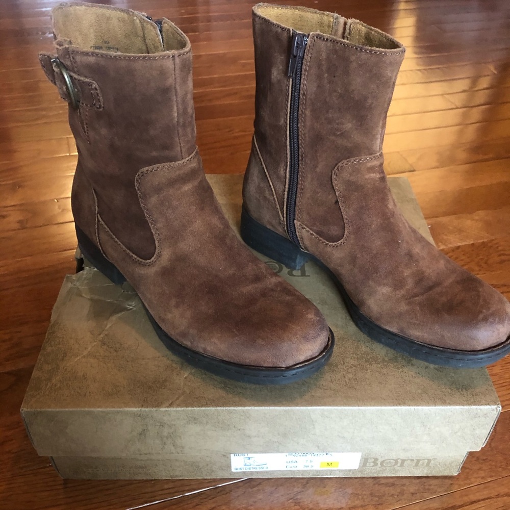 Brown Suede Born Boots